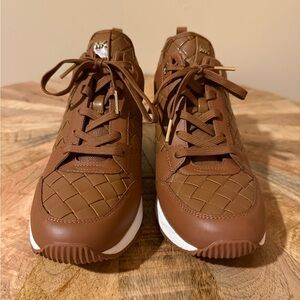 Michael Kors Brown Woven Sneakers